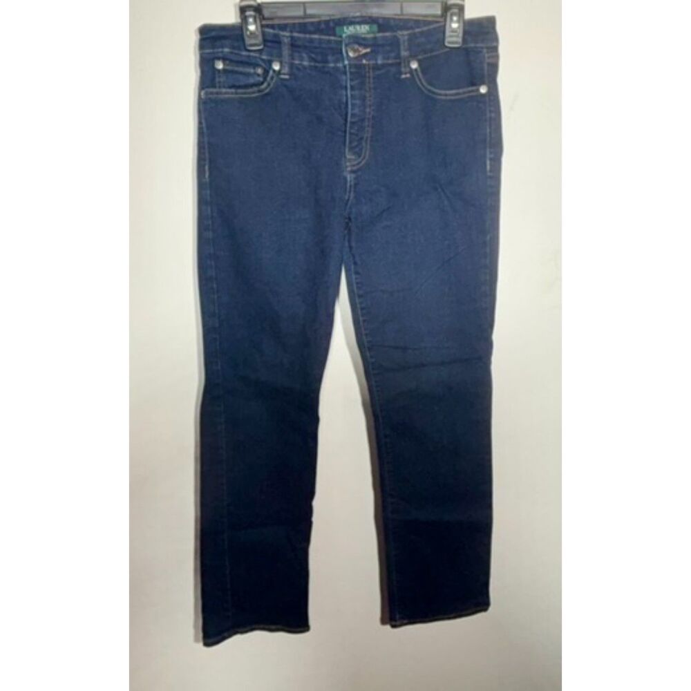 Lauren Ralph Lauren Women's Jeans Size 10 Dark Wash Straight Leg Denim LRL